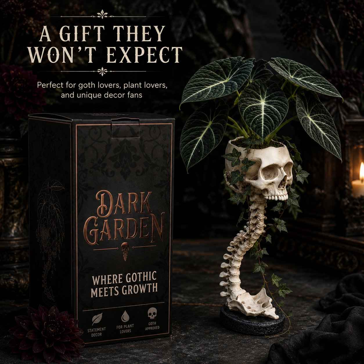 💀 Skull Planter - Bold Decor for Plant Lovers