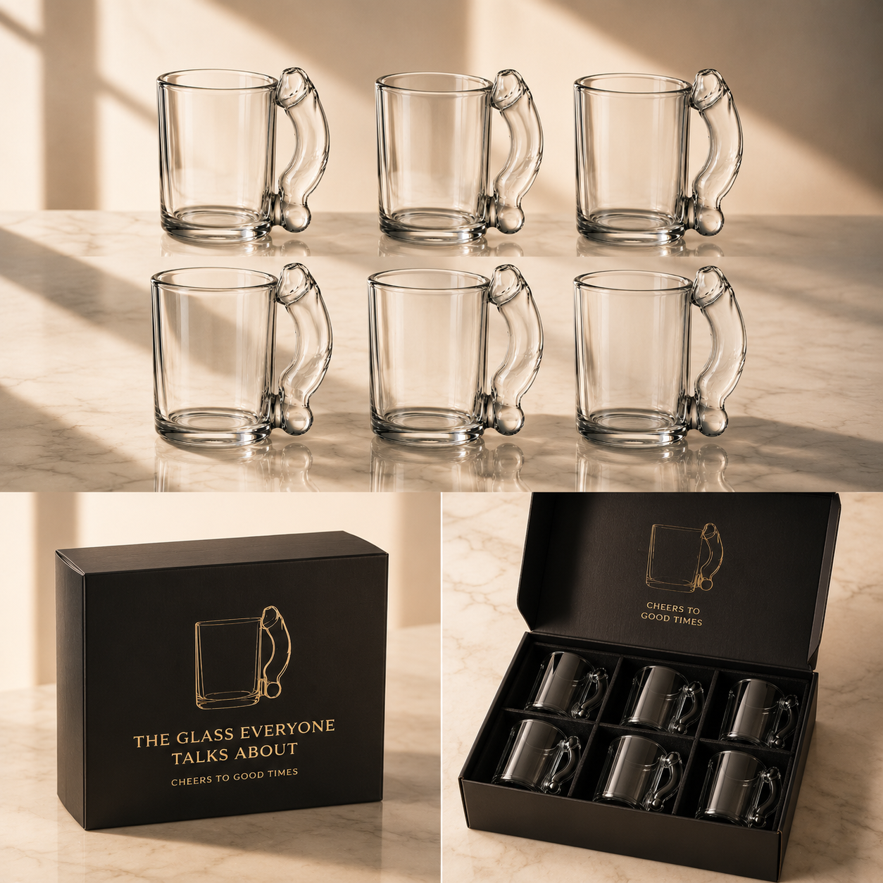 ๐ป The Glass Everyone Talks Aboutโข Funny D Handle Glass Mug ๐