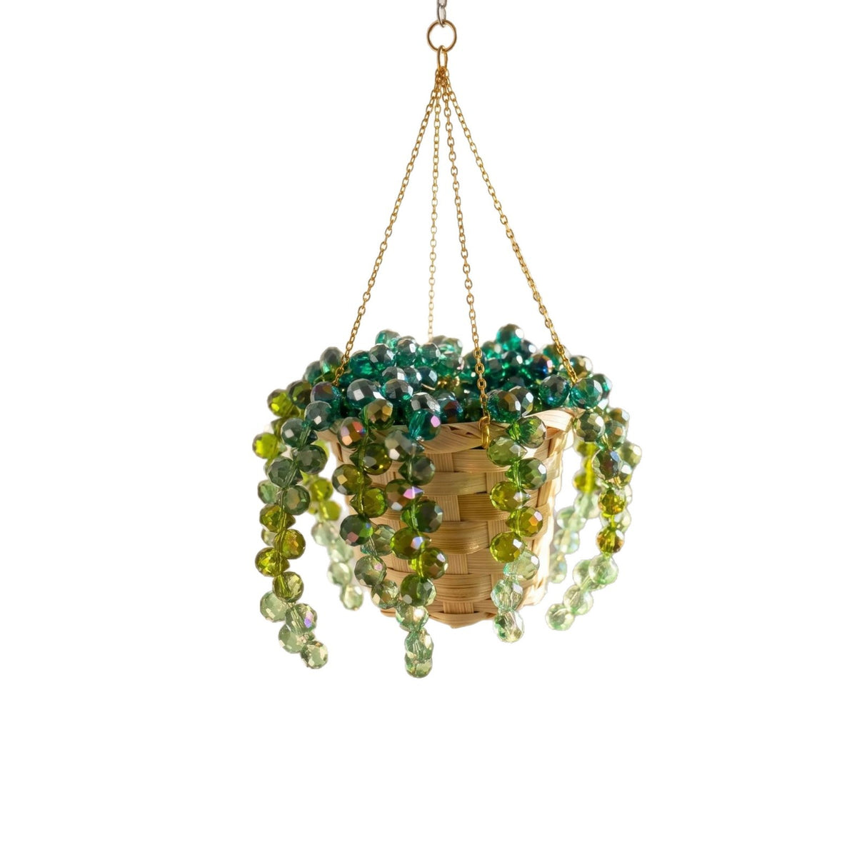 🔥Christmas Sale🎁Woven Basket Beaded Plant DIY Suncatcher Kits - Longer Strands
