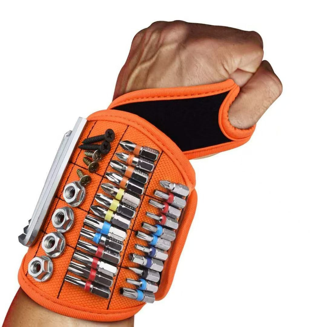 š„Christmas SalešMagnetic Wristband for Tools Gift for Him Magnet Screw Holder Wrist Support Keeps Screws Nails, Drill Bits Handy Unique Tool Gadgets