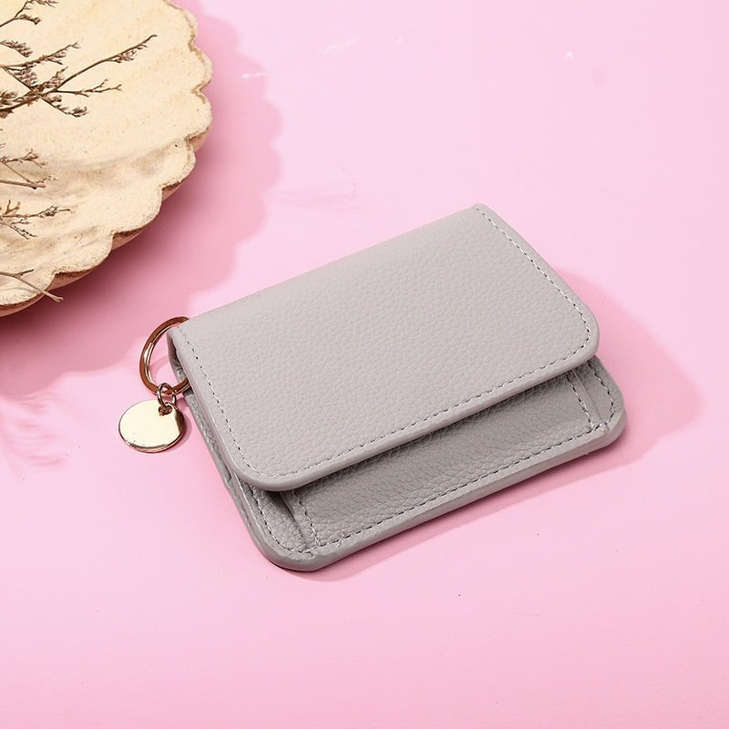 🌹RFID Short Wallets for Women – Fashionable Card Holder with Key Ring & Coin Purse