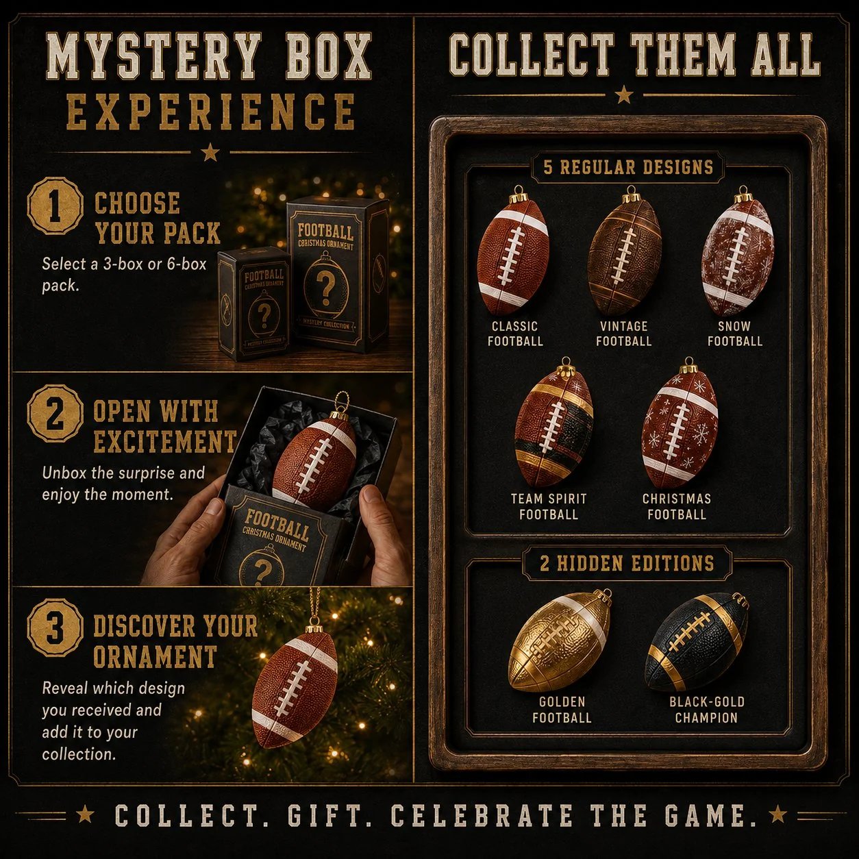 ๐ A Christmas Ornament Collection Made For Football Lovers