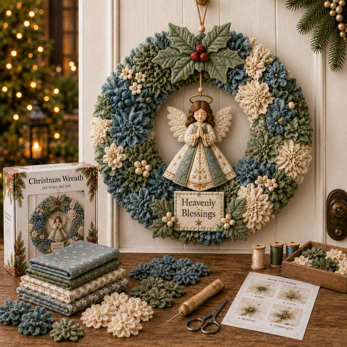 🔥 3D Fabric Poke Wreath DIY Kit