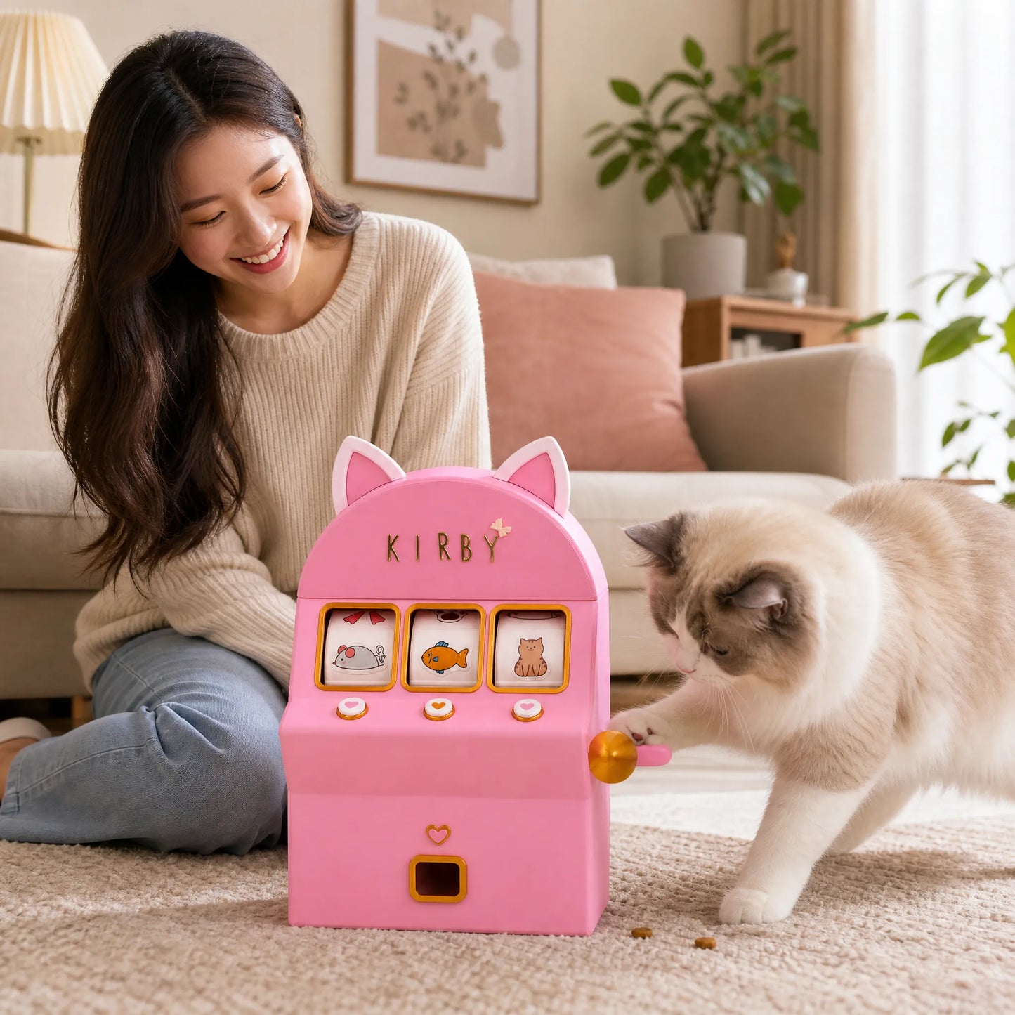 Cat Vending Machineโข โ Interactive Treat Dispenser Puzzle Toy for Cats