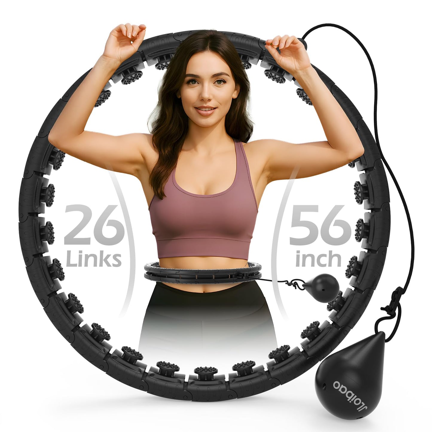 Adjustable Weighted Smart Fitness Hoop Full Transformation Kit