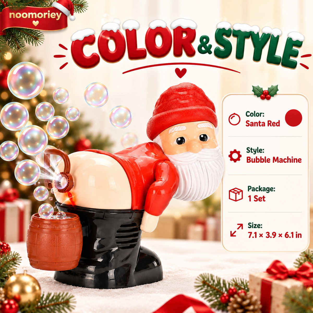 ๐
50% OFF Farting Santa Bubble Machine โ Funny Christmas Toy with Music & Sound Effects