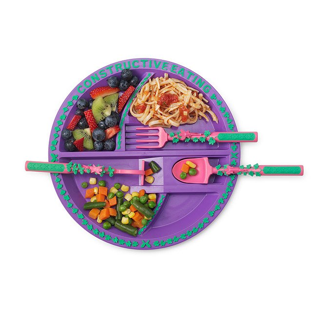 Dinosaur Themed Kids Plate & Utensil Complete Set