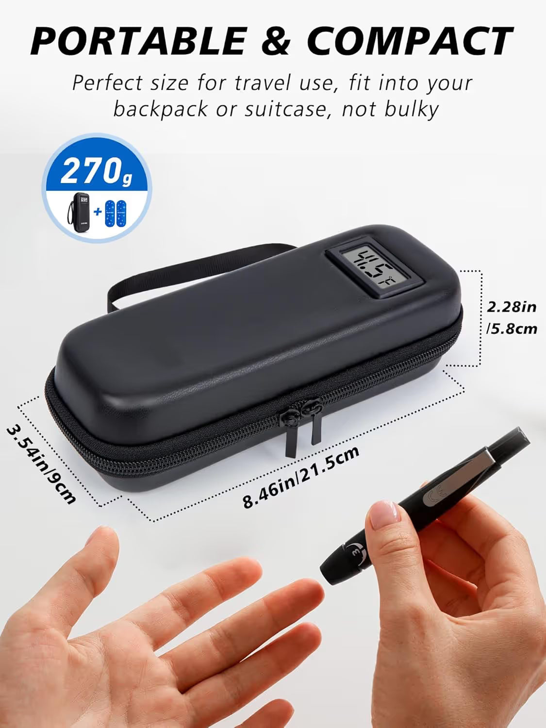 đ„Insulin Cooler Travel Case with Temperature Display