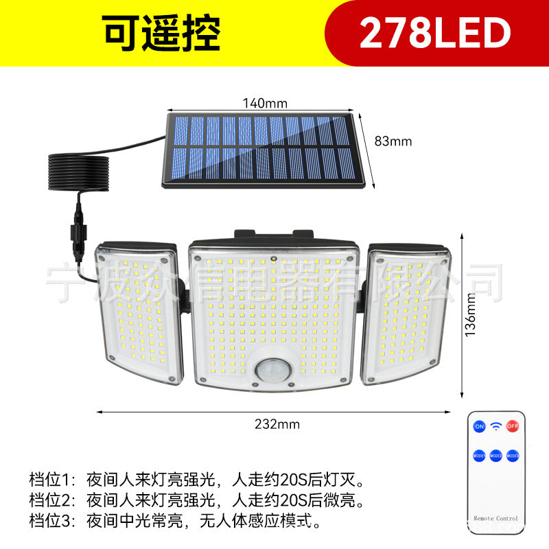 Smart Sensor Solar Outdoor Courtyard Wall Light