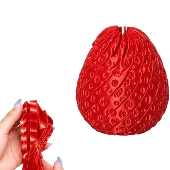 Hero view of 3D-printed strawberry egg collectible