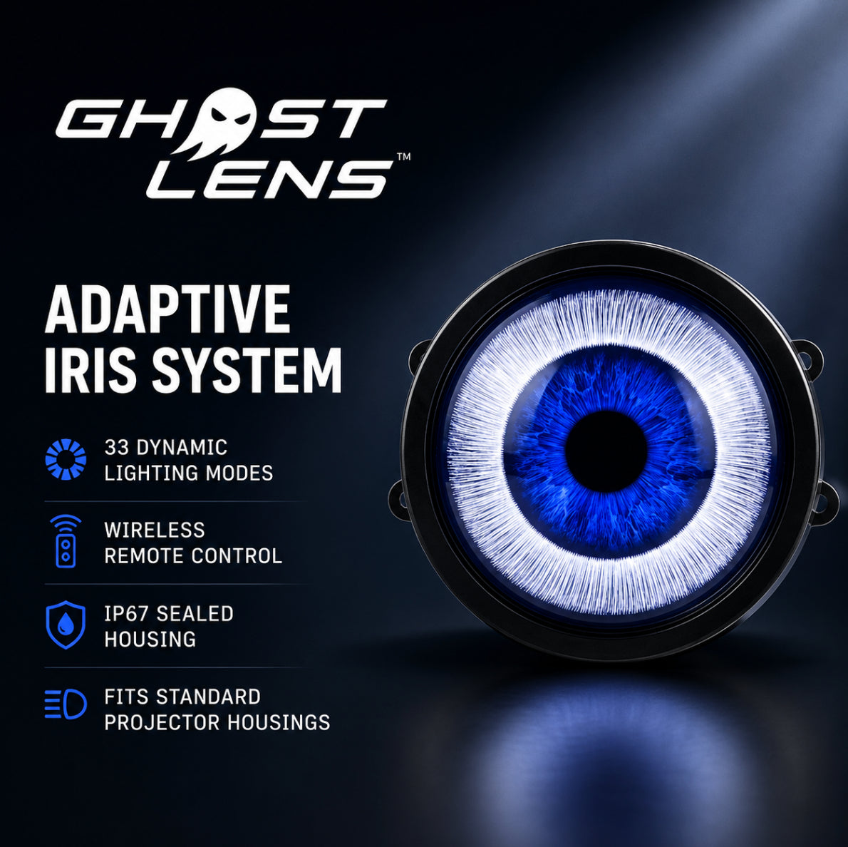 🏎️GhostLens Demon Eye LED Headlight Kit - Fits all cars, makes/models❗️