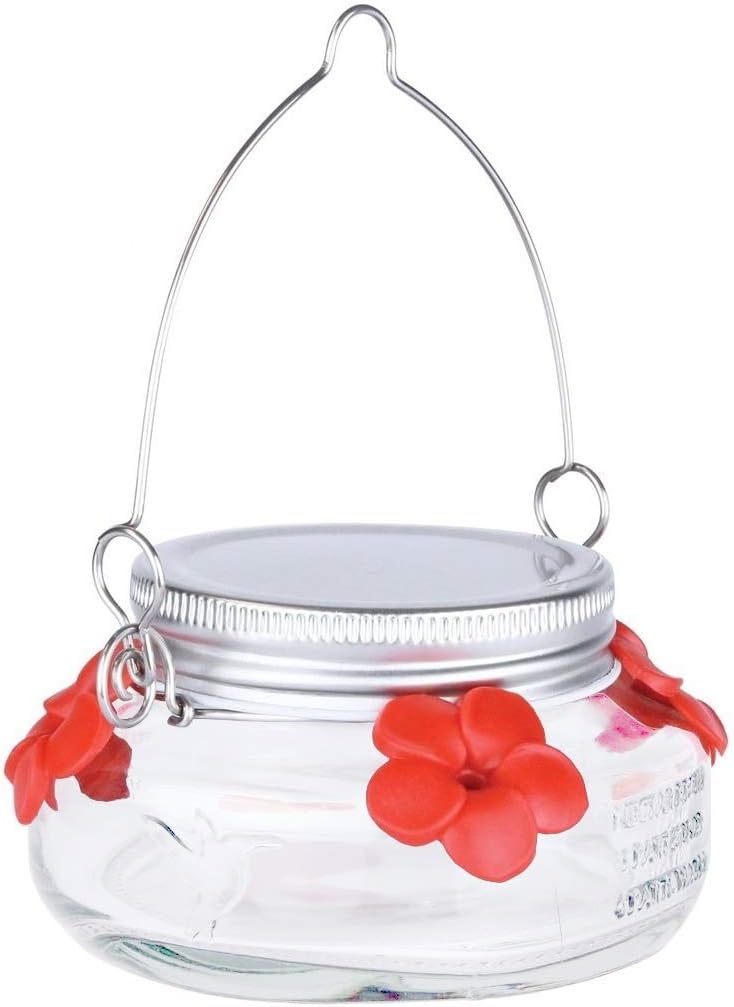 ๐ Beautiful Plastic Jar Hummingbird Feeder W/ Four Ports