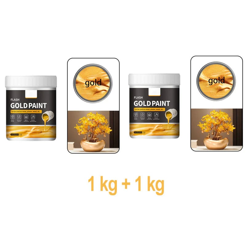๐Water-Based Flash Gold Paint โ Versatile for Canvas, Wood & Ceramic ๐จ๐๏ธ
