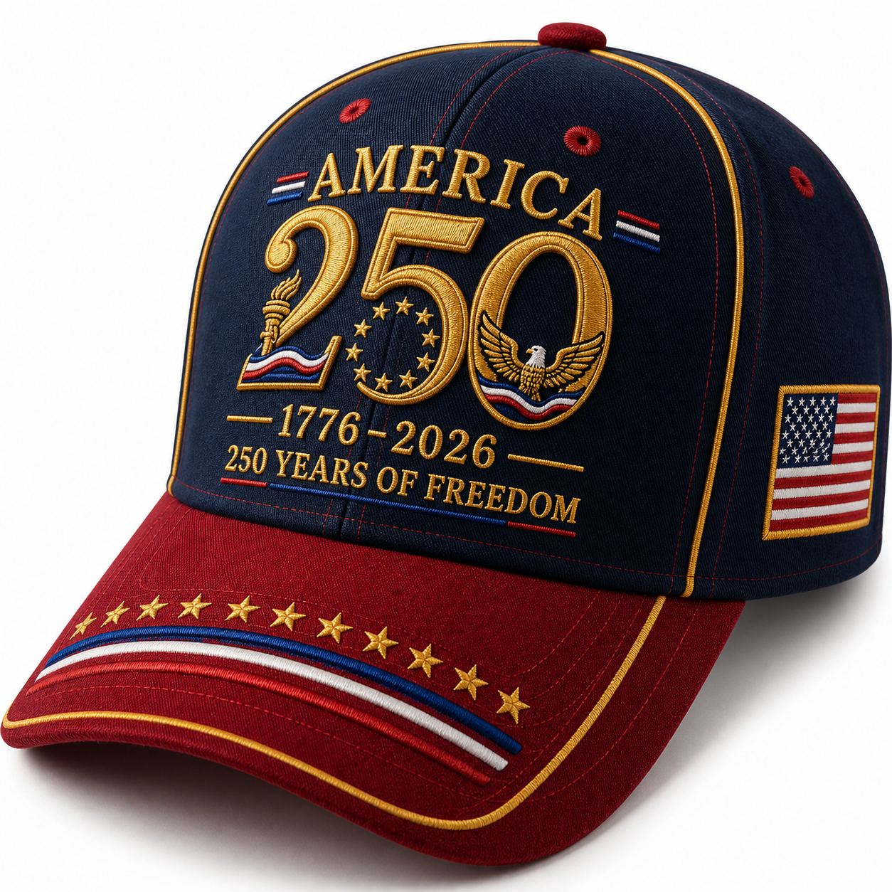🔥 Father’s Day Sale - ❤️ America 250th Anniversary Freedom Embroidered Baseball Cap