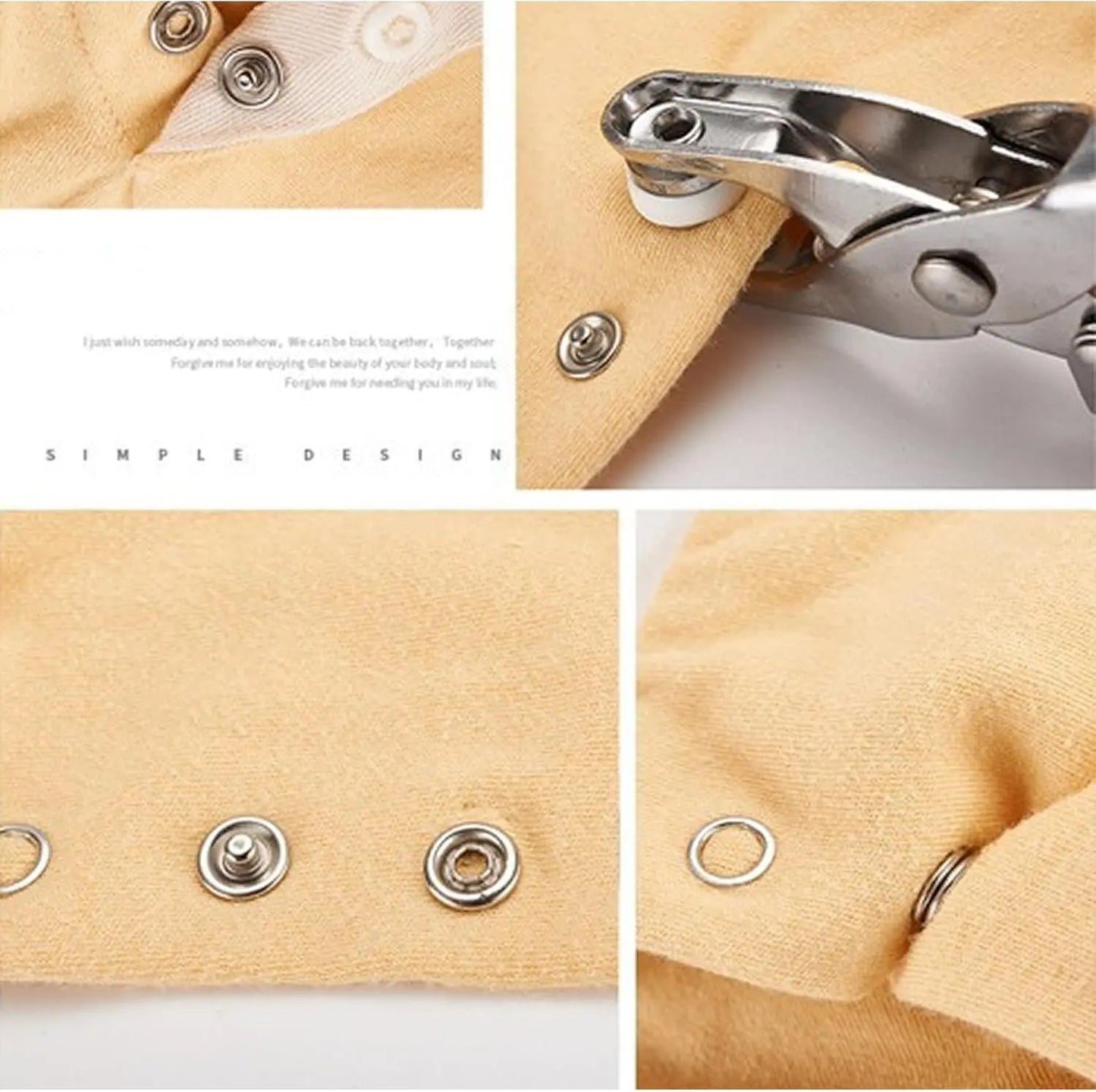 š„āØ100 pcs Invisible Colored Metal Buckle & Manual Pressure Pliers Kit