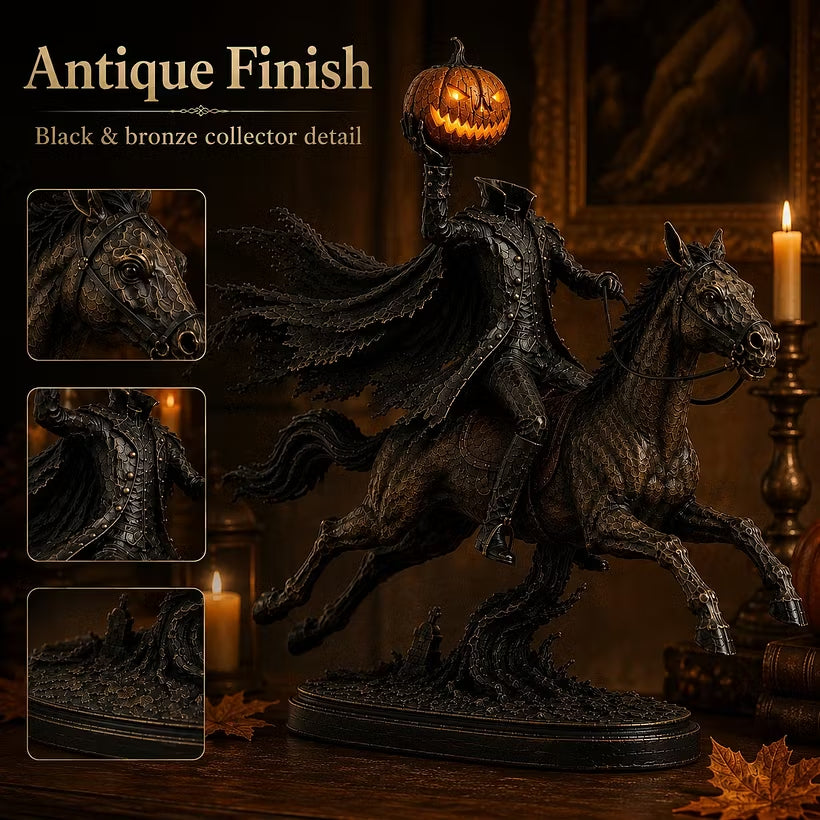 🎃🏇Midnight Chase Headless Horseman Statue