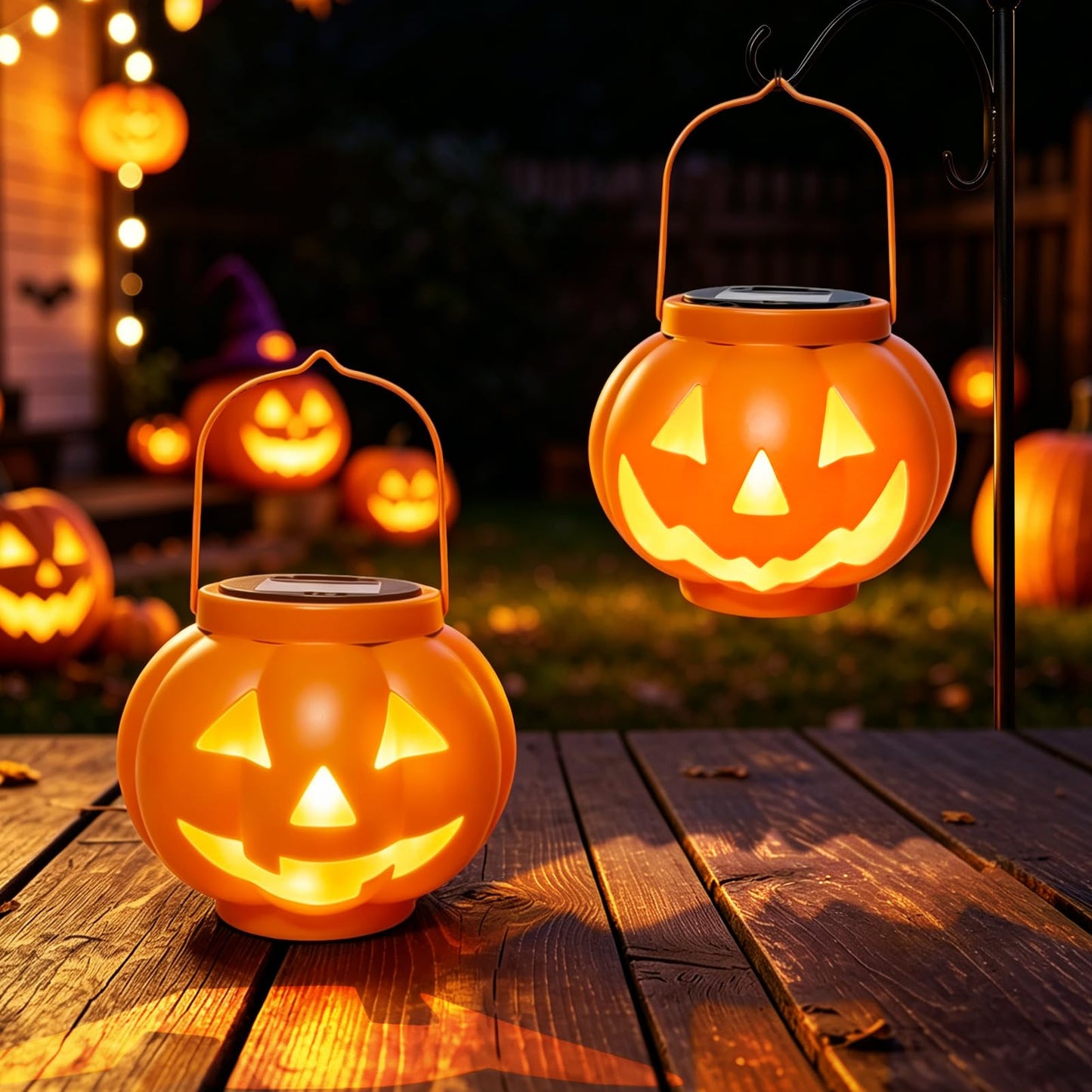 🎃 Light Up Your Halloween with Charming Solar Jack-O'-Lanterns!