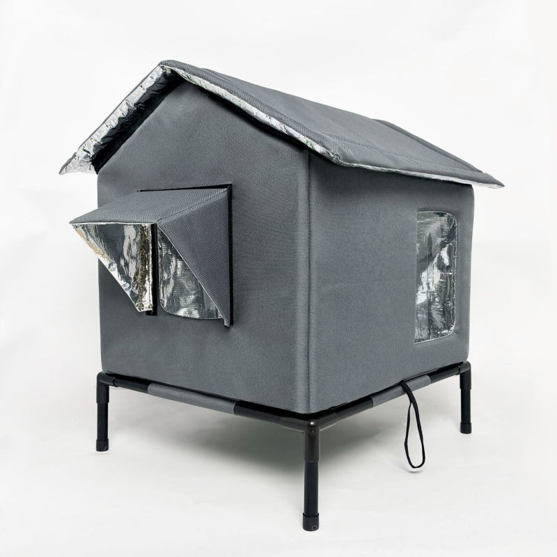🐈 Outdoor All-Season Elevated Cat House | Give Outdoor Cats a Cozy Home