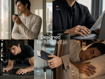TUTEVETA Smart Ring — Track Sleep, Heart Rate & Recovery 24/7. View Health Data Without Your Phone