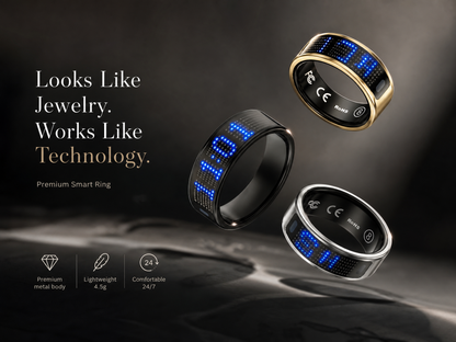 TUTEVETA Smart Ring — Track Sleep, Heart Rate & Recovery 24/7. View Health Data Without Your Phone