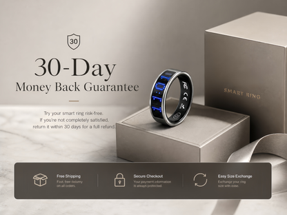 TUTEVETA Smart Ring — Track Sleep, Heart Rate & Recovery 24/7. View Health Data Without Your Phone