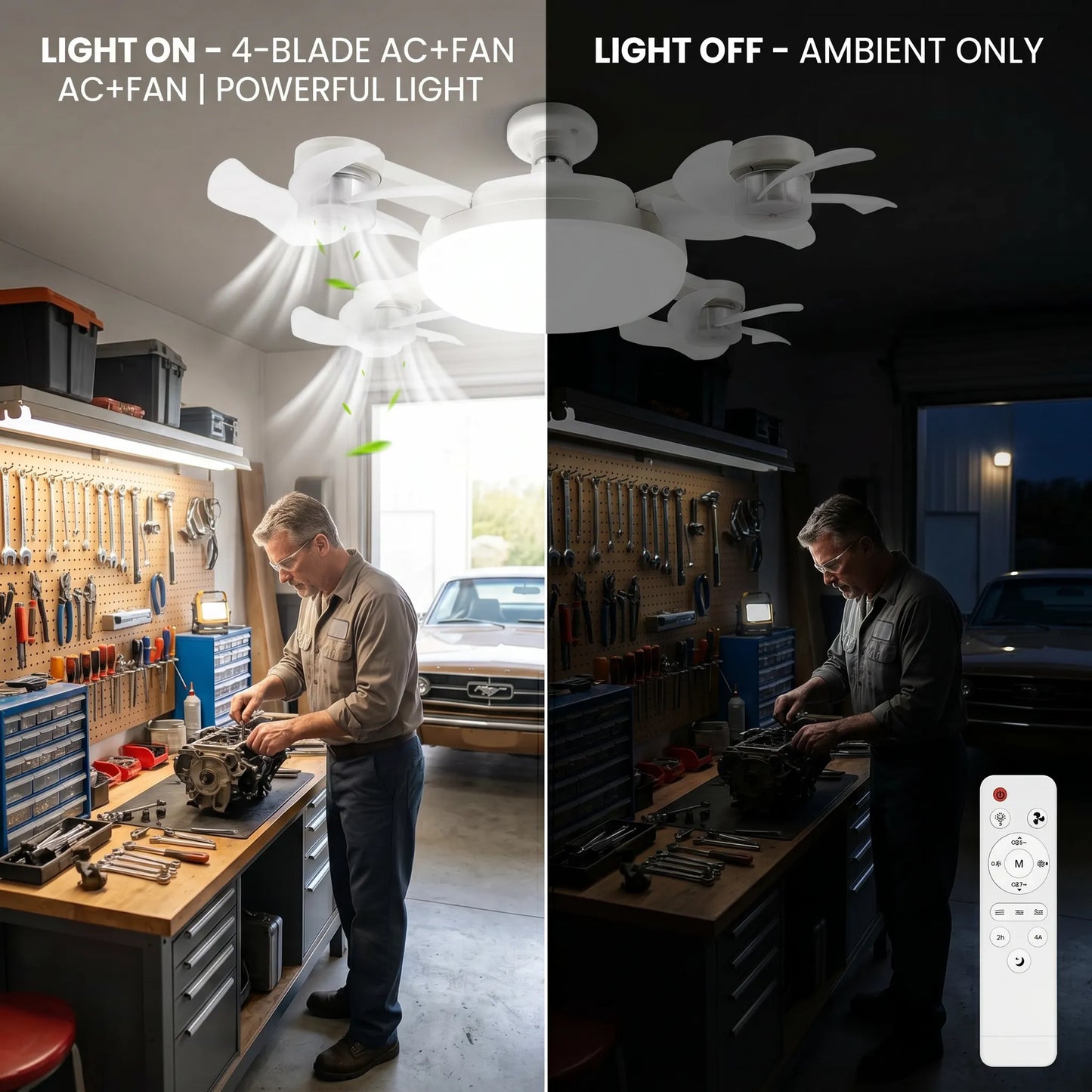🔥 Summer Sale | Screw-In Ceiling Fan Light with Remote – Bright LED & Powerful Cooling