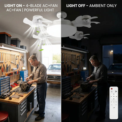 🔥 Summer Sale | Screw-In Ceiling Fan Light with Remote – Bright LED & Powerful Cooling