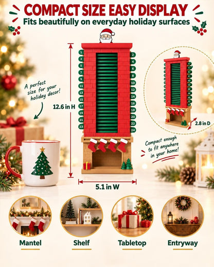 🎅 3D Printed Santa Chimney Advent Calendar – 24-Day Christmas Countdown 🎄
