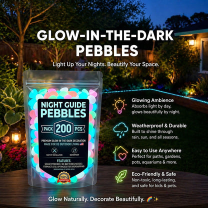 🌈Colorful Glow-in-the-Dark Garden Stones🌈