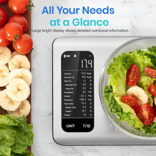 🔥AI Smart Food Scale with App – Calorie & Macro Tracking, 1 g Precision