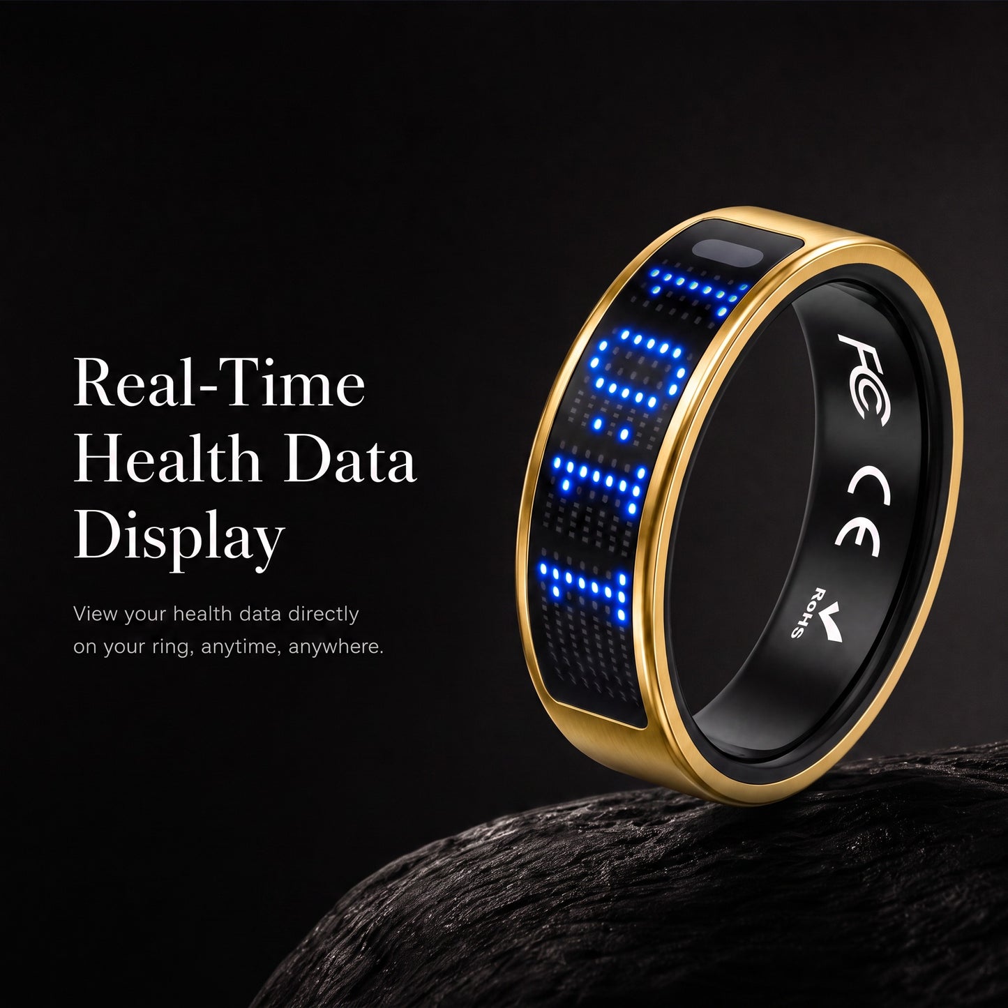 TUTEVETA Smart Ring — Track Sleep, Heart Rate & Recovery 24/7. View Health Data Without Your Phone