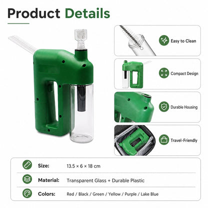 Portable Handheld Electric Filtration Device | Compact Glass Chamber Design with Electric-Assisted Operation & 6 Color Options ✨