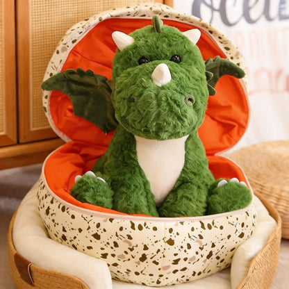 🔥Christmas Sale🎁Funny Dinosaur Plush Toy for Boys - Dinosaur Egg Stuffed Pillow, Comforting Sleep Companion Doll