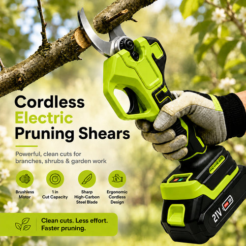 Cordless Electric Pruning Shears – 1" Cutting Capacity