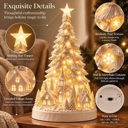 🔥Christmas Sale🎁Nordic Christmas Village LED Winter Christmas Tree Light