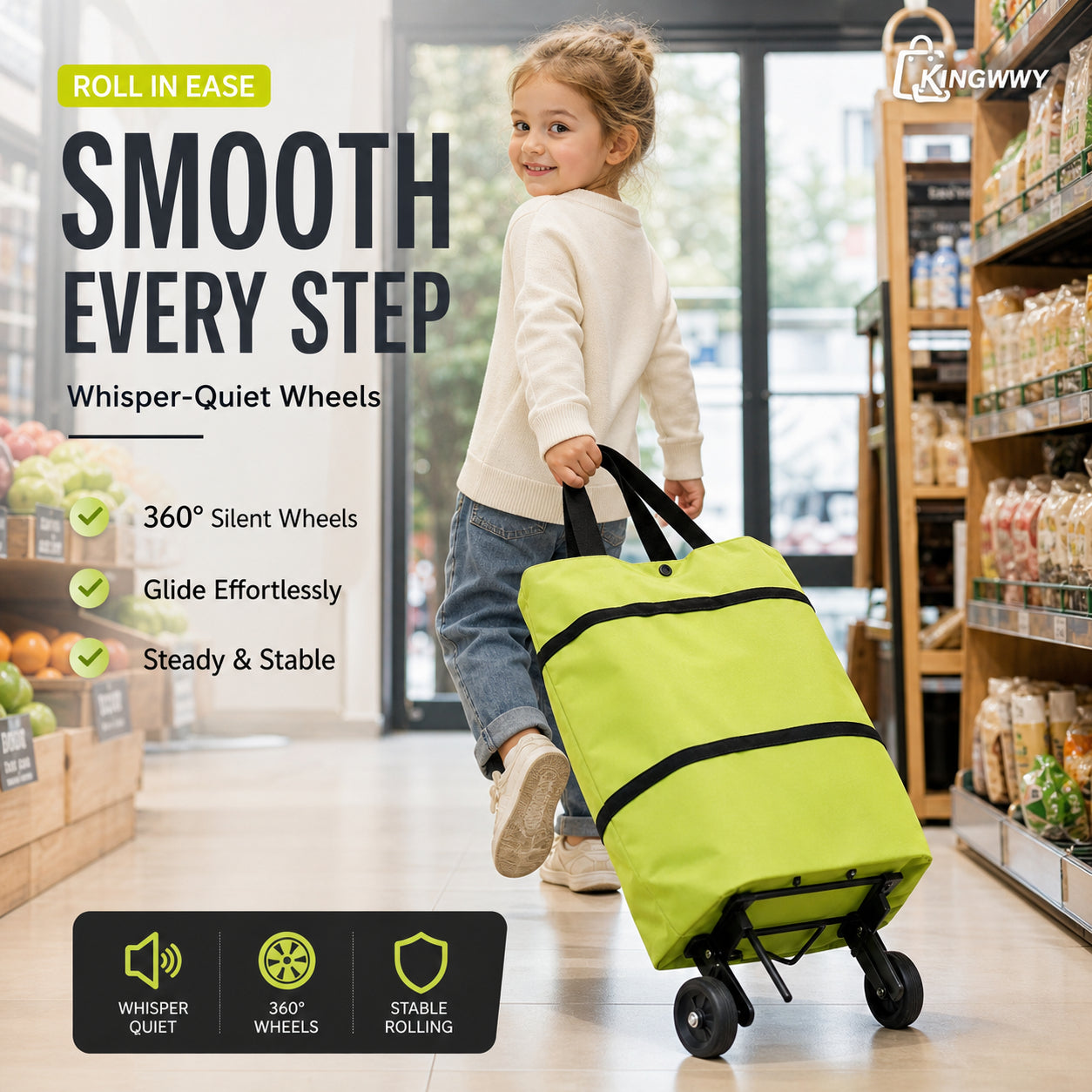 🛒Foldable 2-in-1 Shopping Bag