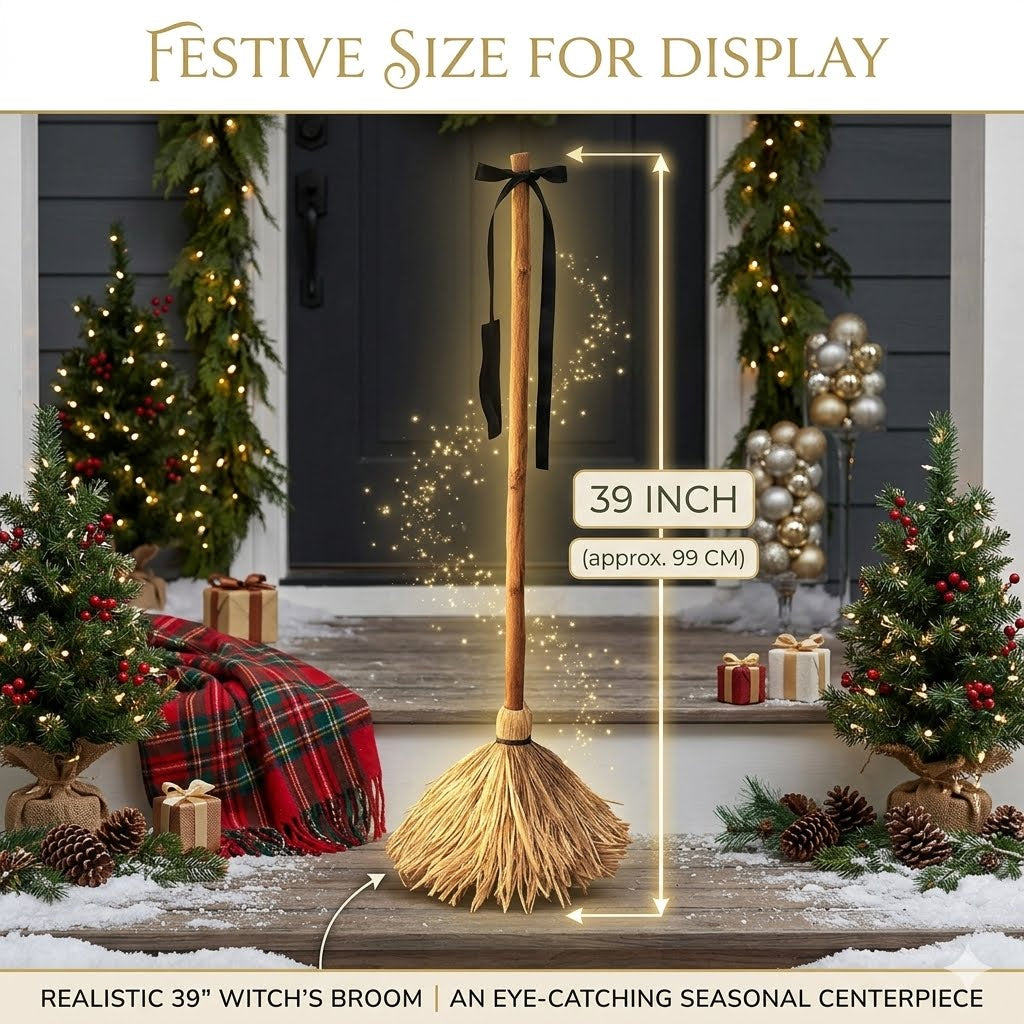 🧙‍♀️Self-Moving Halloween Witch Broom: Motion-Activated Spooky Decor