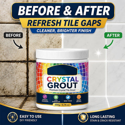 Mould‑Proof Tile Grout – Waterproof, stain‑resistant & crack‑proof. Perfect for bathrooms & kitchens – stays white & clean for years! 🌟💪