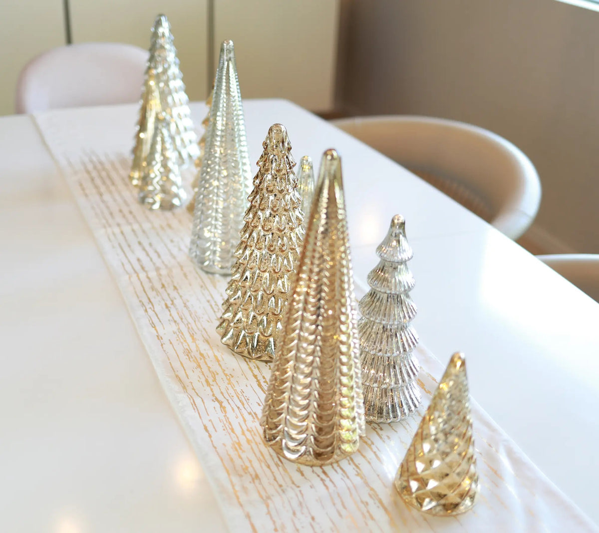 🔥Christmas Sale🎁Set of 5 Illuminated Mercury Christmas Trees