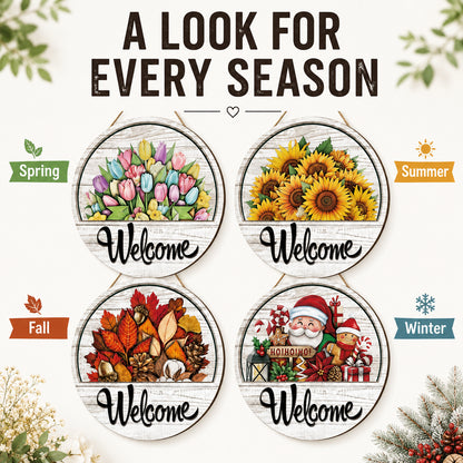 16 Pcs Interchangeable Welcome Sign for Front Door