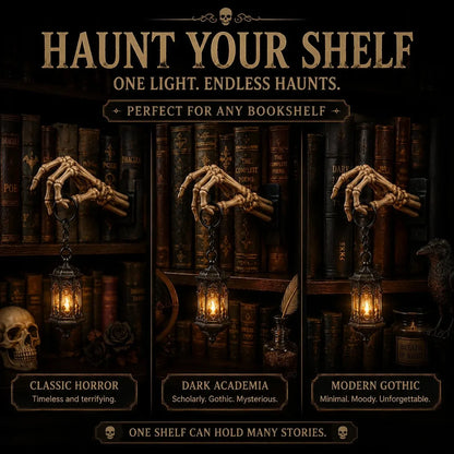 💀Skeleton Hand Lantern Bookshelf Light