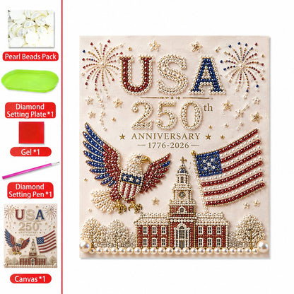 🔥Buy 2 Free shipping - USA 250th Anniversary DIY Pearl Painting Kit ✨❤️‍🔥