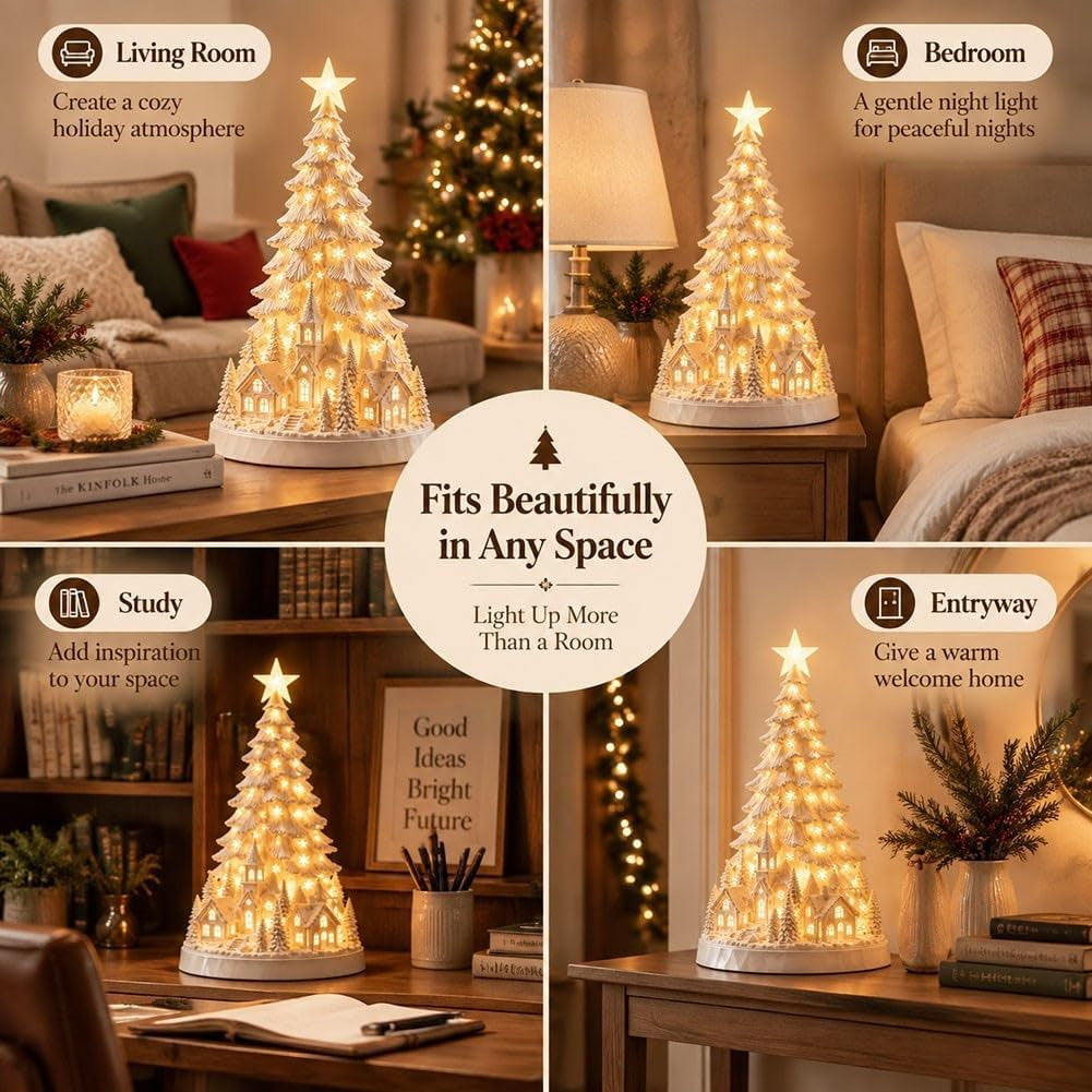 🔥Christmas Sale🎁Nordic Christmas Village LED Winter Christmas Tree Light
