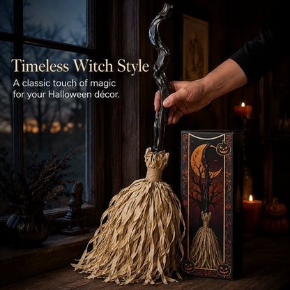 ⭐Animated Moving Witch Broom- Light‑Sound‑Motion