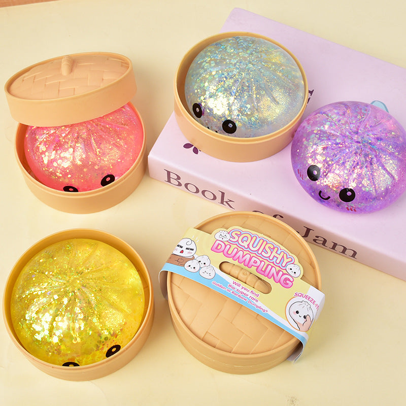 🥠The Original Glitter Dumpling Splat! - Premium Slow-Rising Stress Relief Squishy Toy