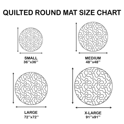3D Skeleton Vortex Quilted Round Halloween Rug