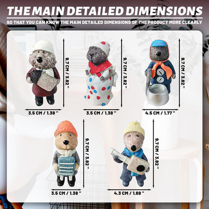 🔥Christmas Sale🎁Jug Band Christmas Decorations Resin Otters Muppet Emmet Otters Statue Christmas Jug-Band Organic Art Dolls Ornaments