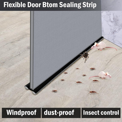 Door Bottom Sealing Strip, 1 Count Door Draft Stopper, Under Door Draft Noise Blocker, Home Essentials