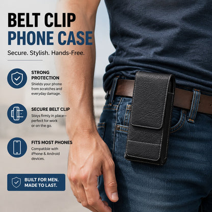 Waist Belt Cell Phone Pouch 📱 Multi-Pocket Leather Card Holder