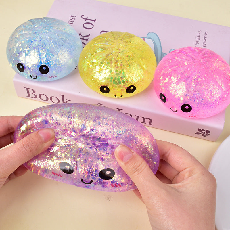 🥠The Original Glitter Dumpling Splat! - Premium Slow-Rising Stress Relief Squishy Toy